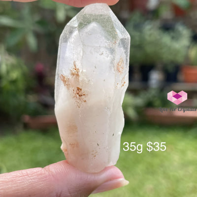 White Phantom Quartz Point (Brazil) Super Rare 35G
