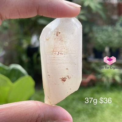White Phantom Quartz Point (Brazil) Super Rare 37G