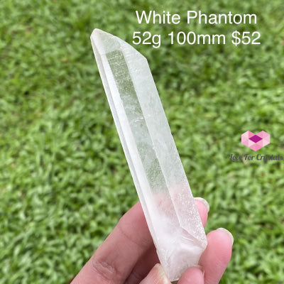 White Phantom Quartz Point (Brazil) Super Rare 52G 100Mm