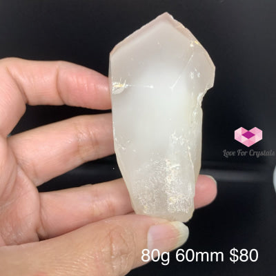 White Phantom Quartz Point (Brazil) Super Rare 80G 60Mm