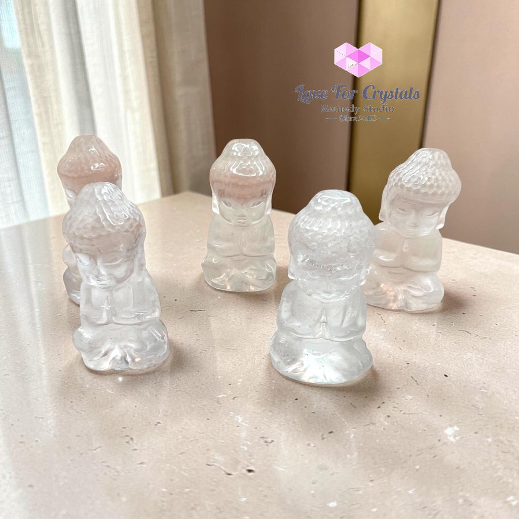 Clear Quartz Carved Buddha 45mm - Photo 2 - Clear quartz