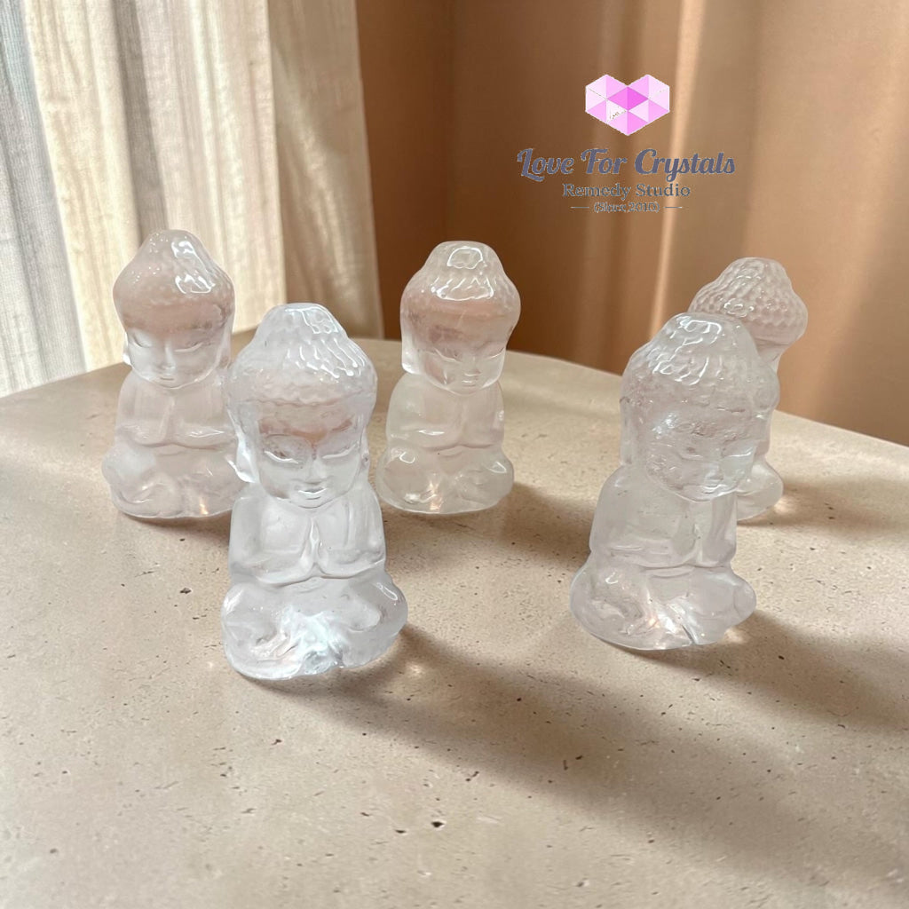 Clear Quartz Carved Buddha 45mm - Photo 2 - Clear quartz