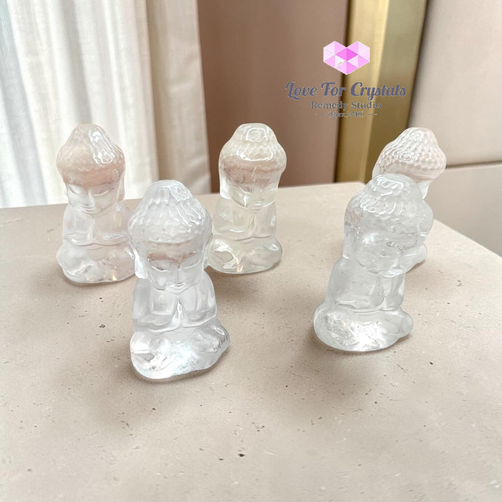 Clear Quartz Carved Buddha 45mm - Photo 2 - Clear quartz