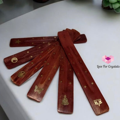 Wooden Incense Stick Holder (with Symbols)
