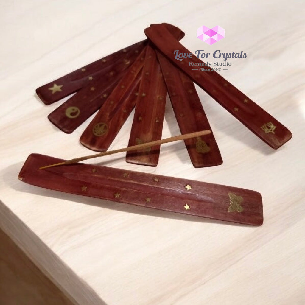 Wooden Incense Stick Holder (with Symbols)
