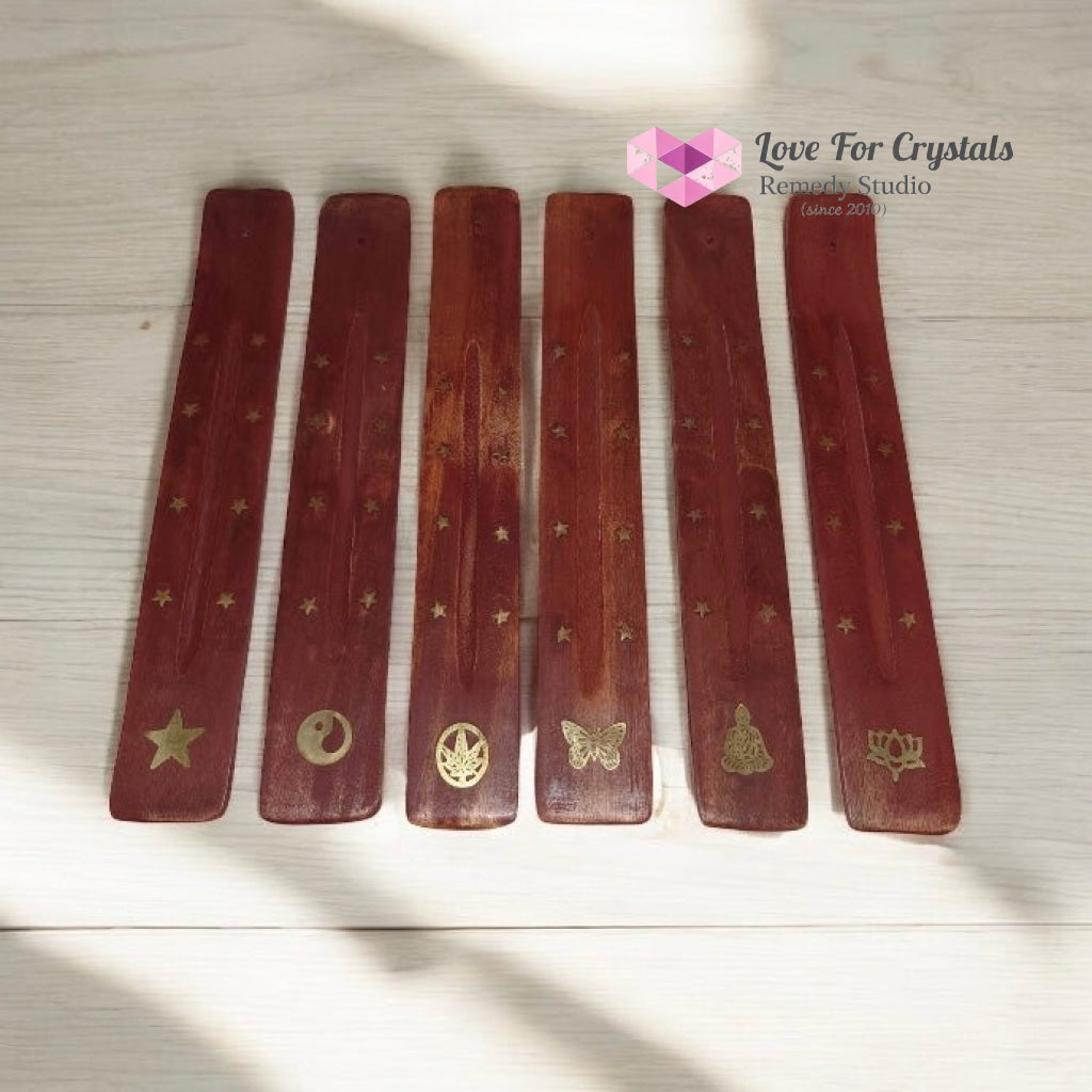 Wooden Incense Stick Holder (with Symbols)