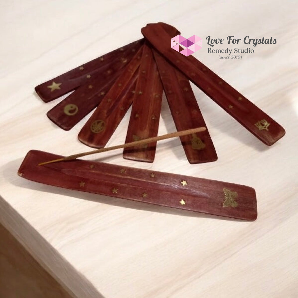 Wooden Incense Stick Holder (with Symbols)