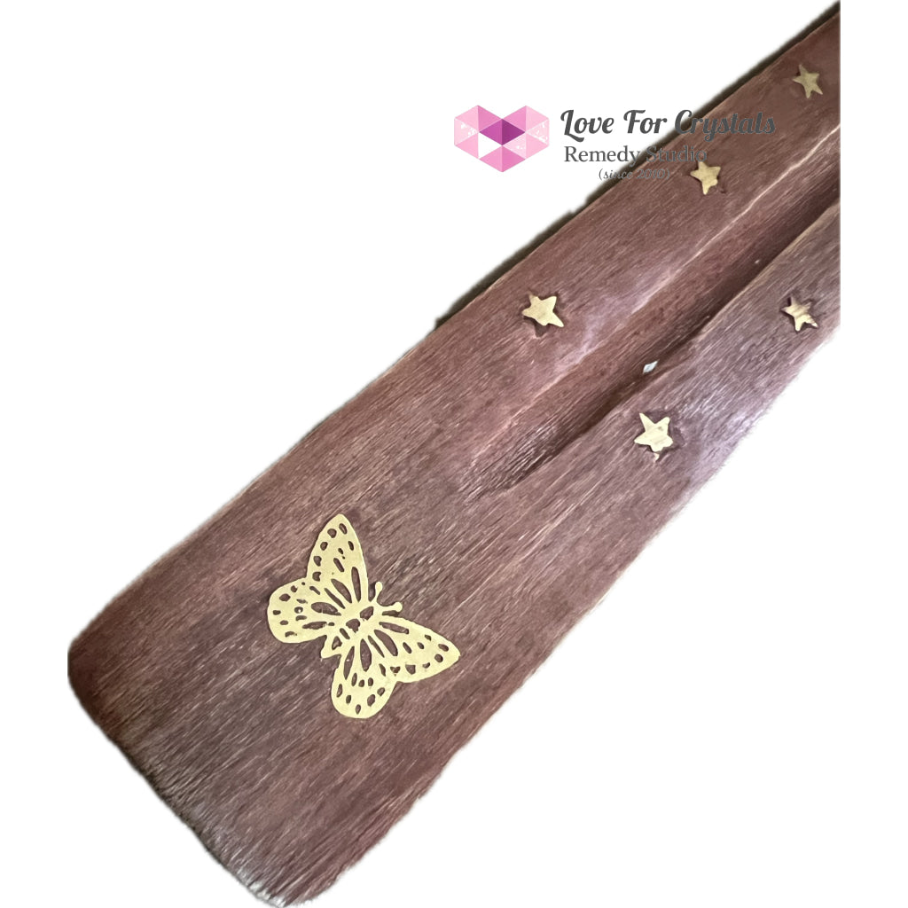 Wooden Incense Stick Holder (with Symbols) Butterfly (Per Piece)