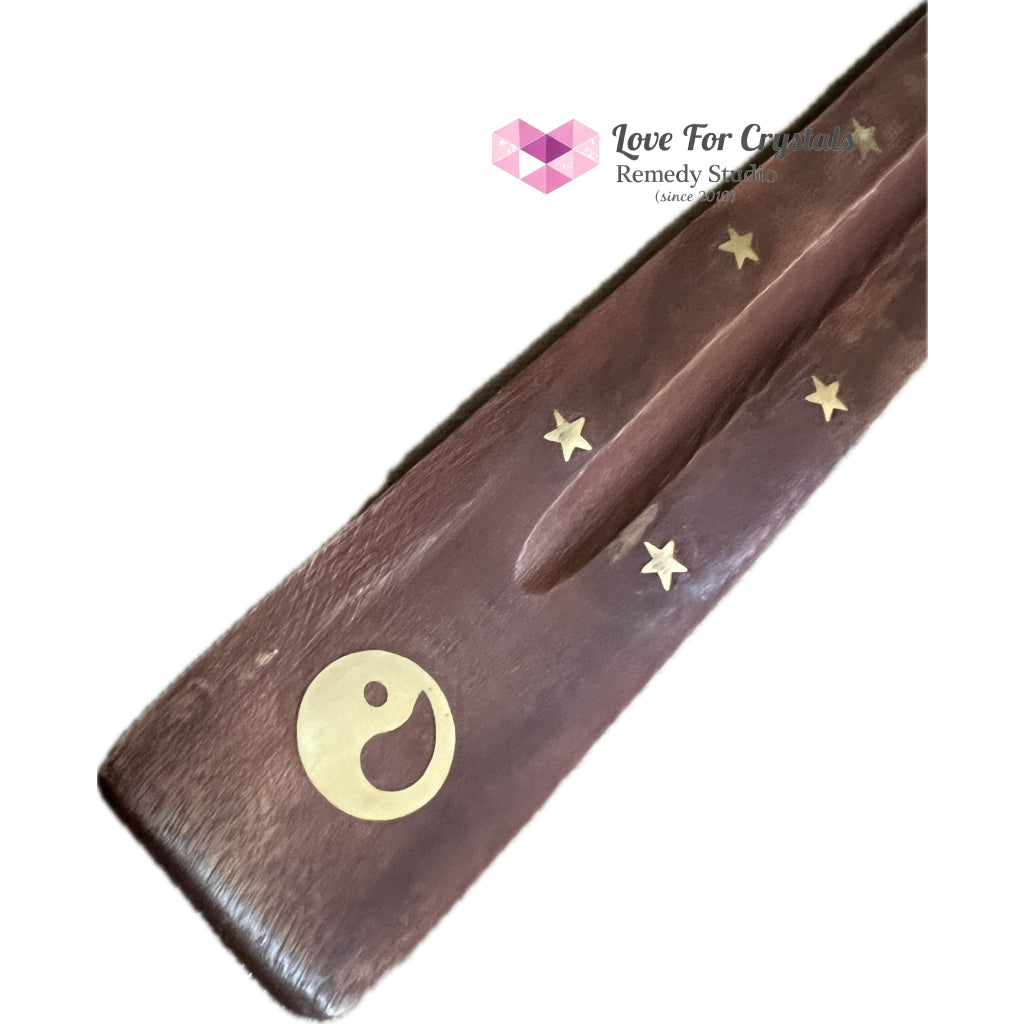 Wooden Incense Stick Holder (with Symbols) Yin Yang (Per Piece)