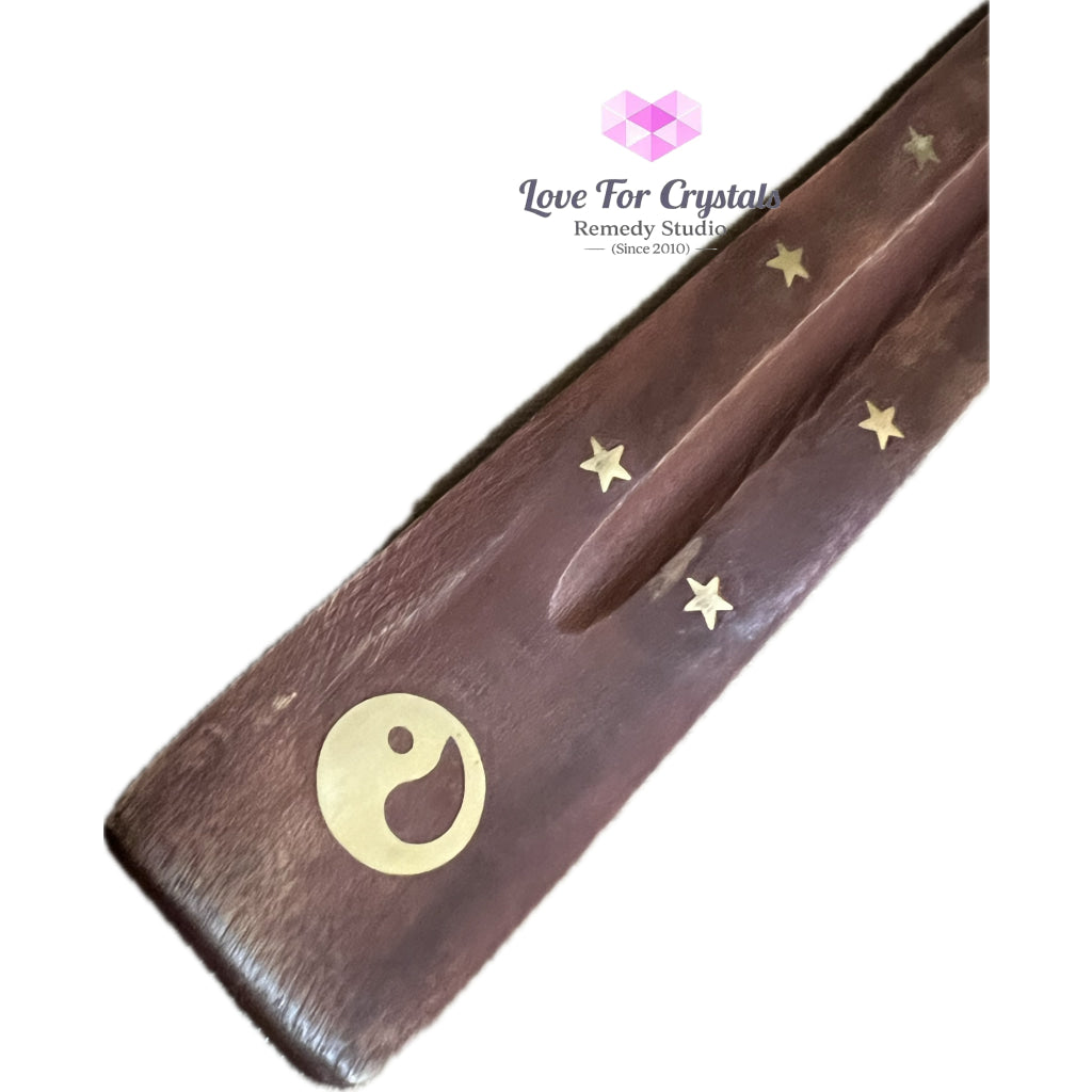 Wooden Incense Stick Holder (with Symbols) Yin Yang (Per Piece)