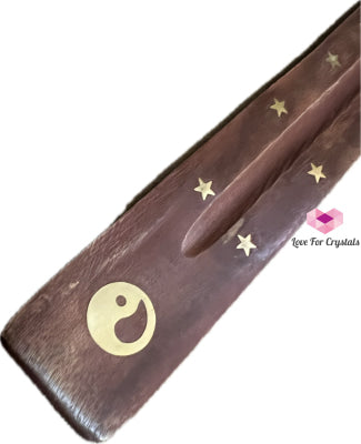 Wooden Incense Stick Holder (with Symbols) Yin Yang (Per Piece)