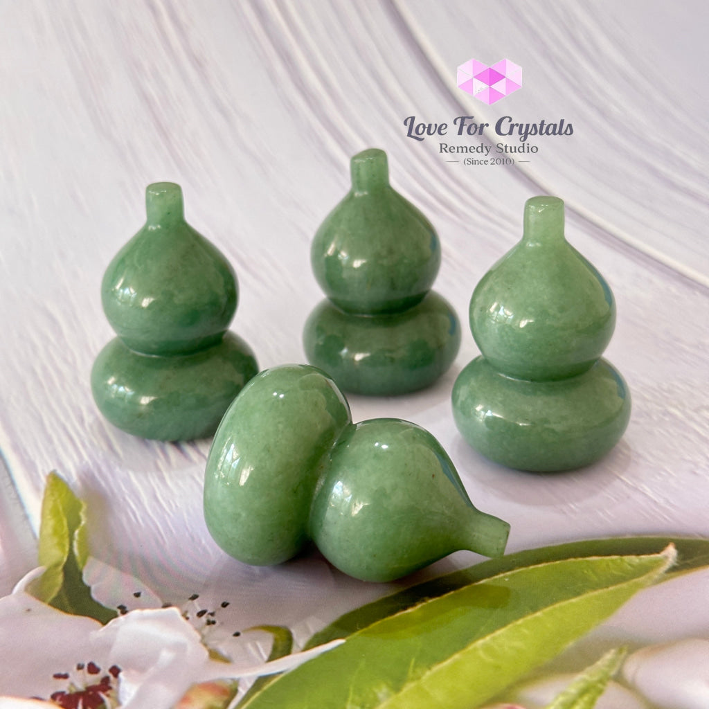 Wu Lou Hulu Crystal Gourd (Feng Shui) Green Aventurine 2-2.5 (Per Piece) Feng Shui