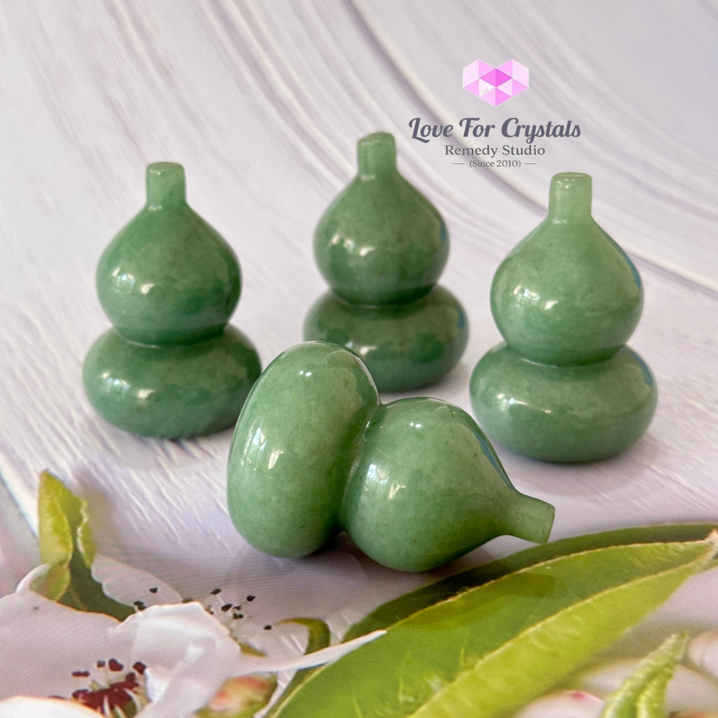 Wu Lou Hulu Crystal Gourd (Feng Shui) Green Aventurine Feng Shui