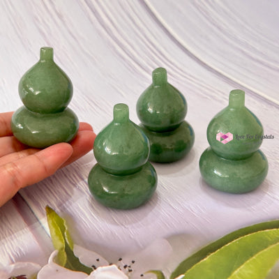 Wu Lou Hulu Crystal Gourd (Feng Shui) Green Aventurine Feng Shui