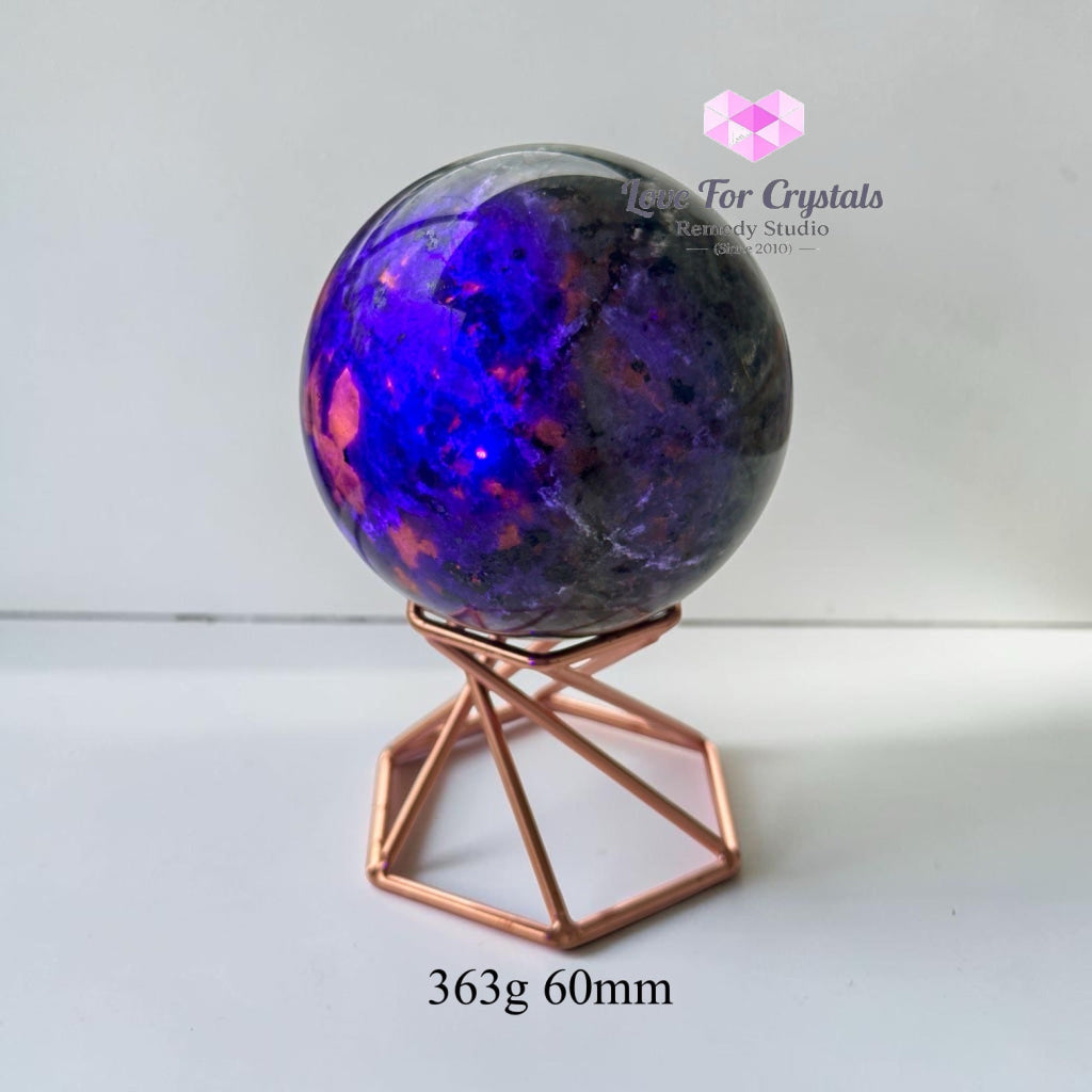 Yooperlite Sphere with Stand - Crystal sphere