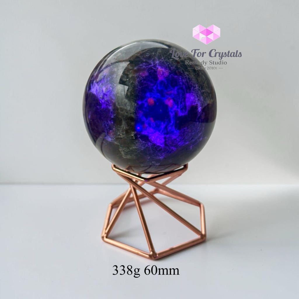 Yooperlite Sphere with Stand - Crystal sphere