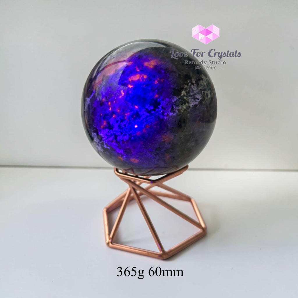 Yooperlite Sphere with Stand - Crystal sphere