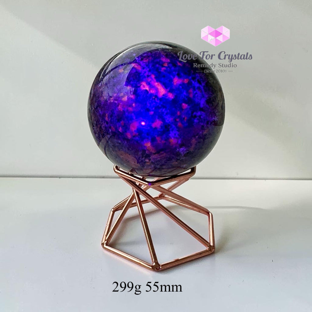 Yooperlite Sphere with Stand - Crystal sphere