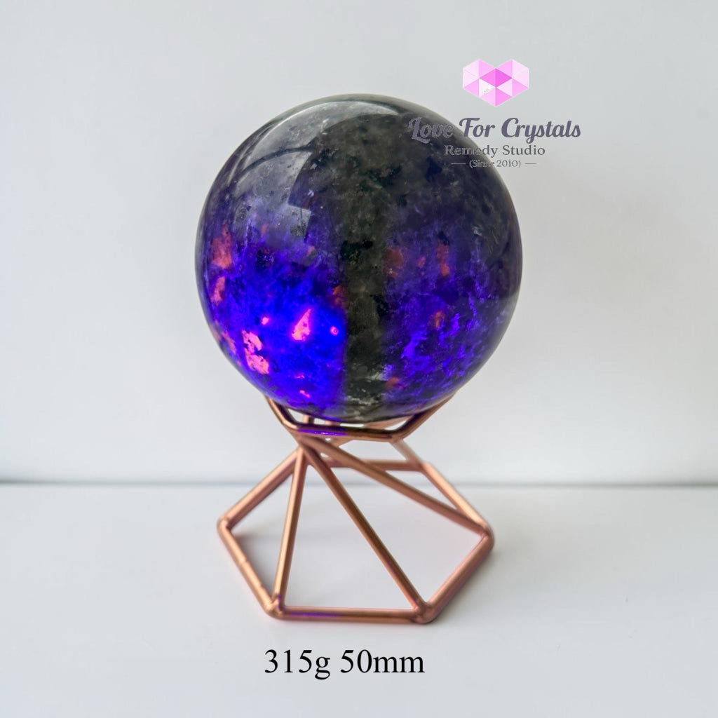 Yooperlite Sphere with Stand - Crystal sphere