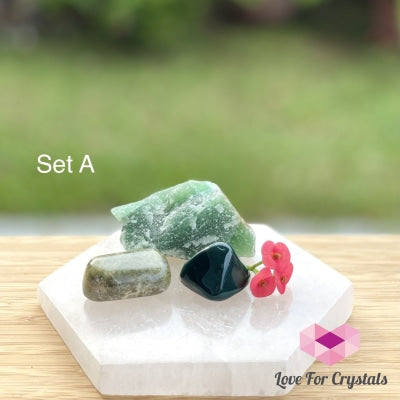 Archangel Raphael Crystal Set (Healing Prosperity & Studies) A Sets