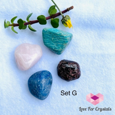 Attract Love And Harmony Crystal Remedy Set (4 Stones) Brazil G Sets