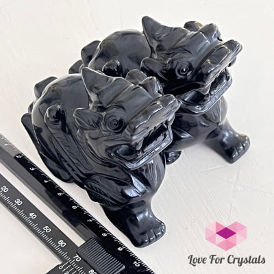 Black Obsidian Pixiu 9Cm (Pair) Crystal Carving