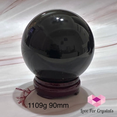 Black Obsidian Sphere (Mexico) 1109G 90Mm