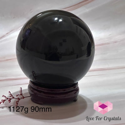 Black Obsidian Sphere (Mexico) 1127G 90Mm