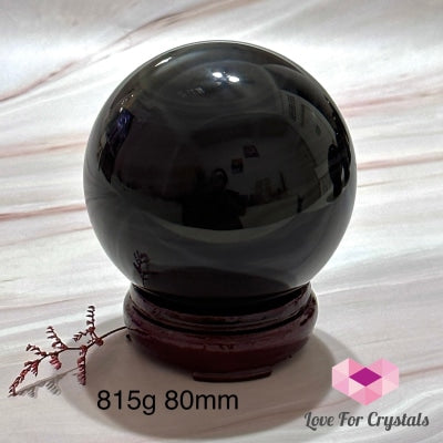 Black Obsidian Sphere (Mexico) 815G 80Mm