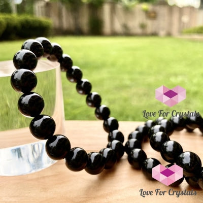 Black Tourmaline Gemstone Energy Bracelet (10Mm) Bracelets & Bangles