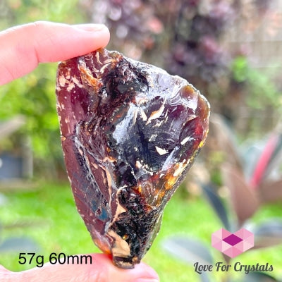 Blue Amber Raw (Aaa Grade) Indonesia (Rare!) 57G 60Mm Stones
