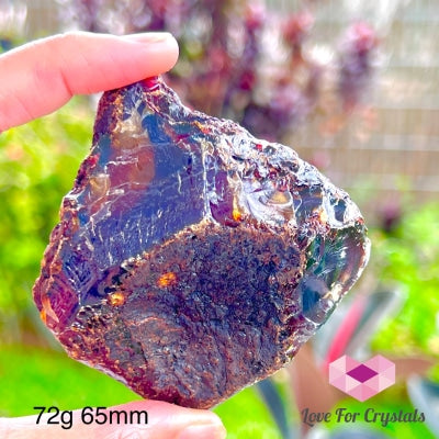 Blue Amber Raw (Aaa Grade) Indonesia (Rare!) 72G 65Mm Stones