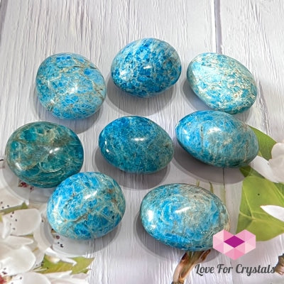 Blue Apatite Palm Stone (Brazil) Polished Crystals