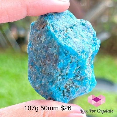 Blue Apatite Raw (Brazil) 107G 50Mm Crystals