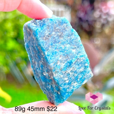 Blue Apatite Raw (Brazil) 89G 45Mm Crystals