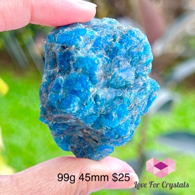 Blue Apatite Raw (Brazil) 99G 45Mm Crystals