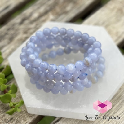 Blue Lace Agate 8Mm Bracelet Bracelets & Bangles