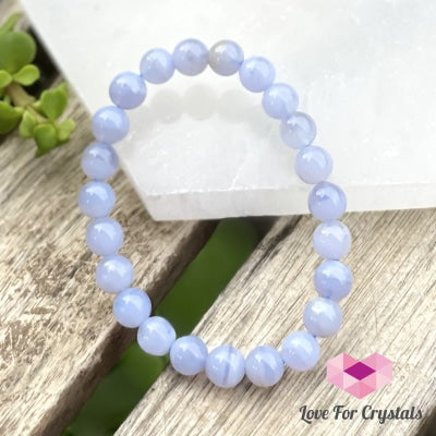 Blue Lace Agate 8Mm Bracelet Bracelets & Bangles