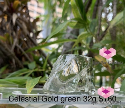 Celestial Gold Green Andara Crystal (High Vortex Mount Shasta) 32G