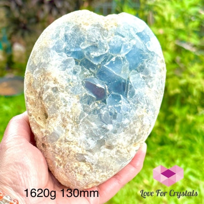 Celestite Raw Cluster Geode (Madagascar ) 1620G 130Mm Caves Geodes And Clusters