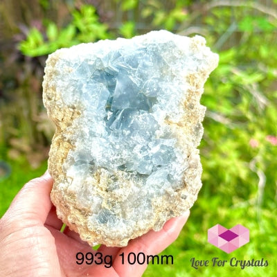 Celestite Raw Cluster Geode (Madagascar ) 993G 100Mm Caves Geodes And Clusters