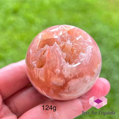 Cherry Blossom Drusy Sphere (Sakura) Madagascar 40-50Mm 124G Crystal Sphere