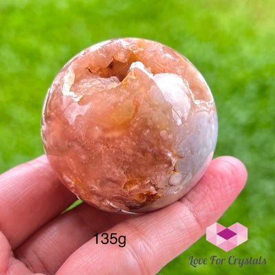 Cherry Blossom Drusy Sphere (Sakura) Madagascar 40-50Mm 135G Crystal Sphere