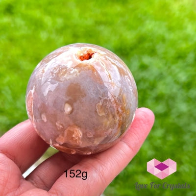 Cherry Blossom Drusy Sphere (Sakura) Madagascar 40-50Mm 152G Crystal Sphere