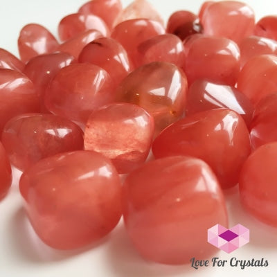 Cherry Quartz Tumbled (Pack Of 2) Man-Made Crystal Stones