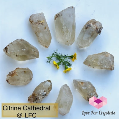 Citrine Cathedral Raw Aaa (Brazil) Stones