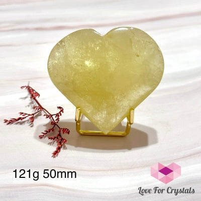 Citrine (Natural) Heart Polished (Brazil) Aaa Grade) 121G 50Mm Crystals