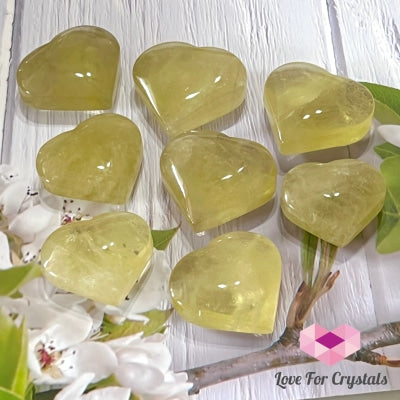 Citrine (Natural) Heart Polished (Brazil) Aaa Grade) Crystals
