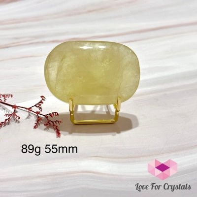 Citrine Palm Stone With Stand (Natural) Brazil Polished Crystals
