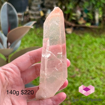 Clear Pink Lemurian Seed Crystal (Brazil) Aaaa Grade Medium To Large Pieces 140G 120Mm Raw Stones